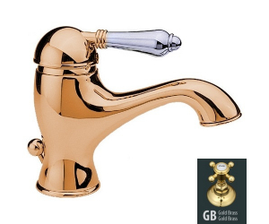 Смеситель Nicolazzi Classico 3402GB76 для ванны и душа, гальваническое золото, ручки P.M. BLANC