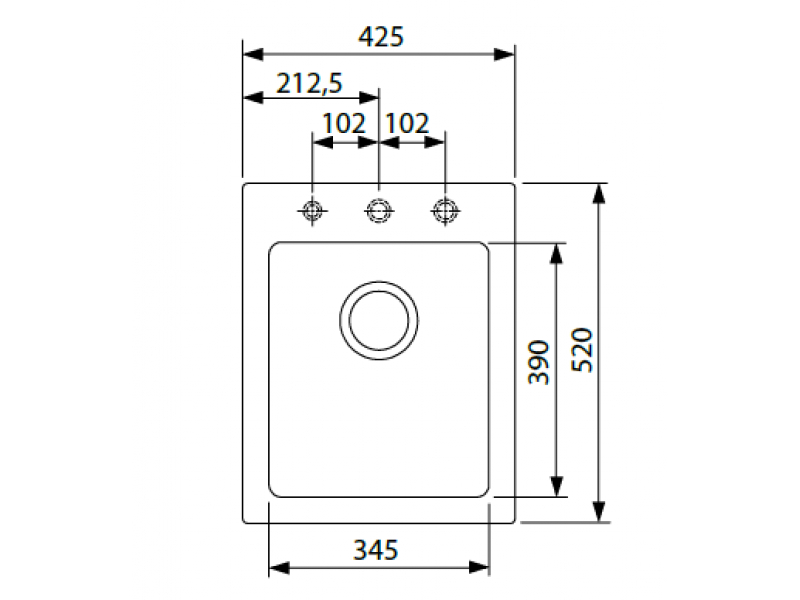 Купить Мойка Franke MARIS MRG 610-42, 114.0198.953, гранит, установка сверху, цвет оникс, 42,5*52 см