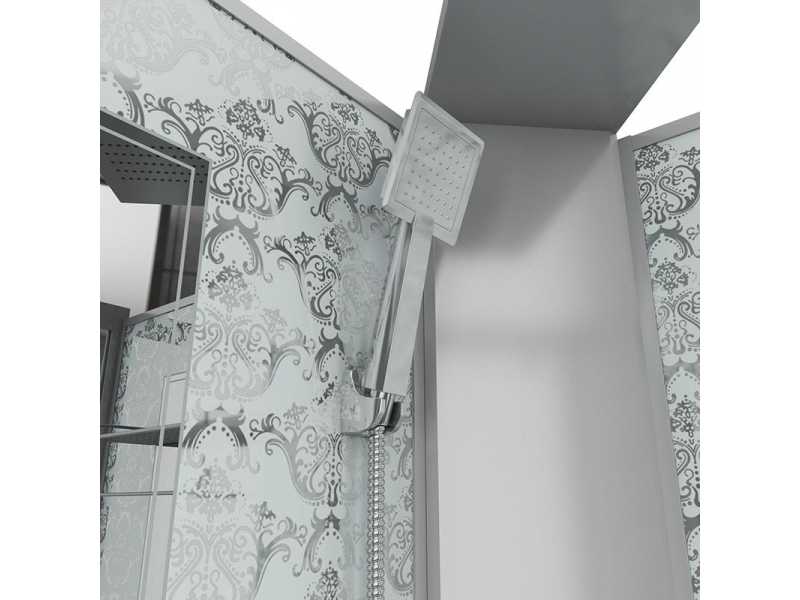 Купить Душевая кабина Niagara Lux NGL-7717WBK без крыши, 100 x 100 см, профиль хром