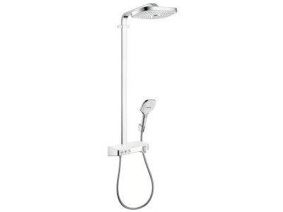 Душевая система с кнопками управления Hansgrohe Raindance Select E Showerpipe 300 3 jet 27127000, хром