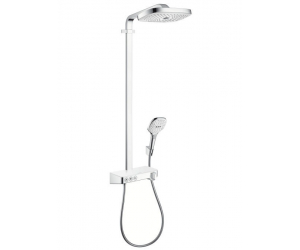 Душевая система с кнопками управления Hansgrohe Raindance Select E Showerpipe 300 3 jet 27127000, хром