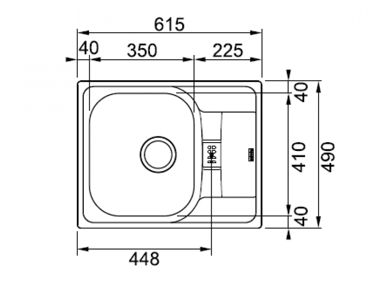 Купить Мойка Franke POLAR PXN 614-60, 101.0192.905, установка сверху, оборачиваемая, нержавеющая сталь, матовая, 61,5*49 см
