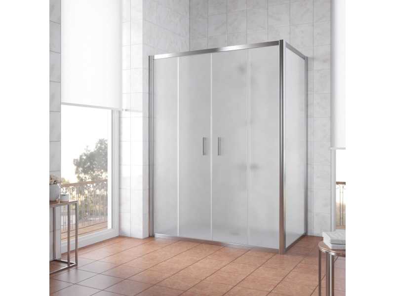 Купить Душевой уголок Vegas Glass Z2P+ZPV, 170 x 70 x 190 см, профиль глянцевый хром, стекло сатин