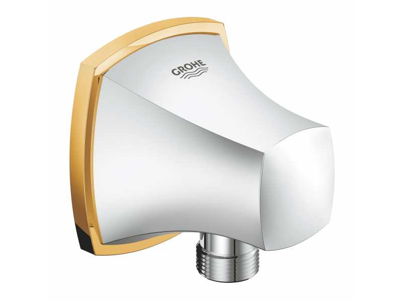 Купить Шланговое подсоединение Grohe Grandera 27970IG0, хром/золото, 1/2-1/2