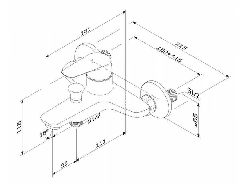 Купить Смеситель Am.Pm Joy F85E10000 для ванны и душа