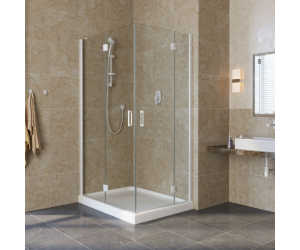 Душевой уголок Vegas Glass AFA-F Lux, 120 x 100 x 199.5 см, профиль белый, стекло прозрачное