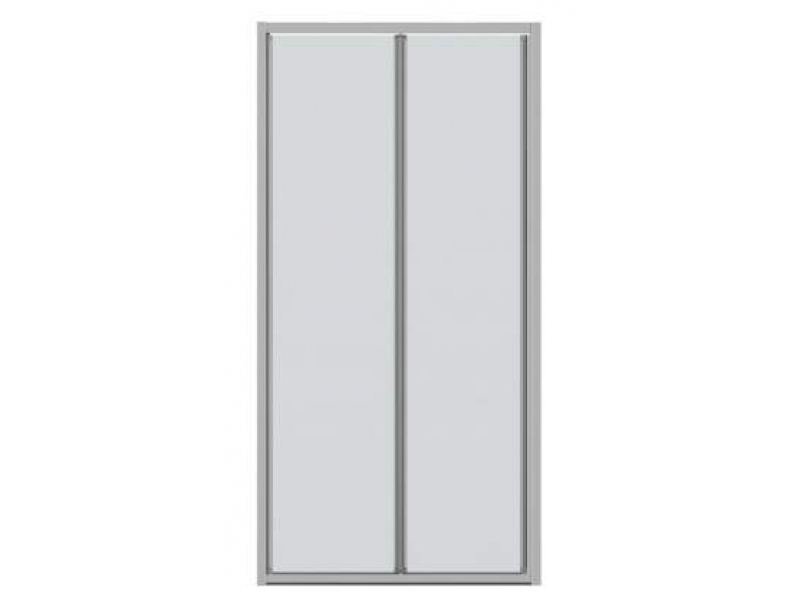 Купить Душевая дверь в нишу Bravat Line BD100.4121A, 100 x 200 см, складная, стекло прозрачное, хром