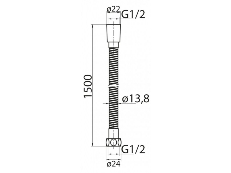 Купить Душевой шланг Cezares CZR-U-FMDC-150-01, хром