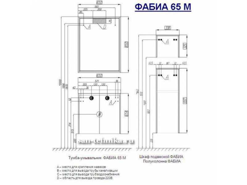 Купить Тумба Акватон ФАБИА 65 М 1A159601FBAB0, голубой/ясень