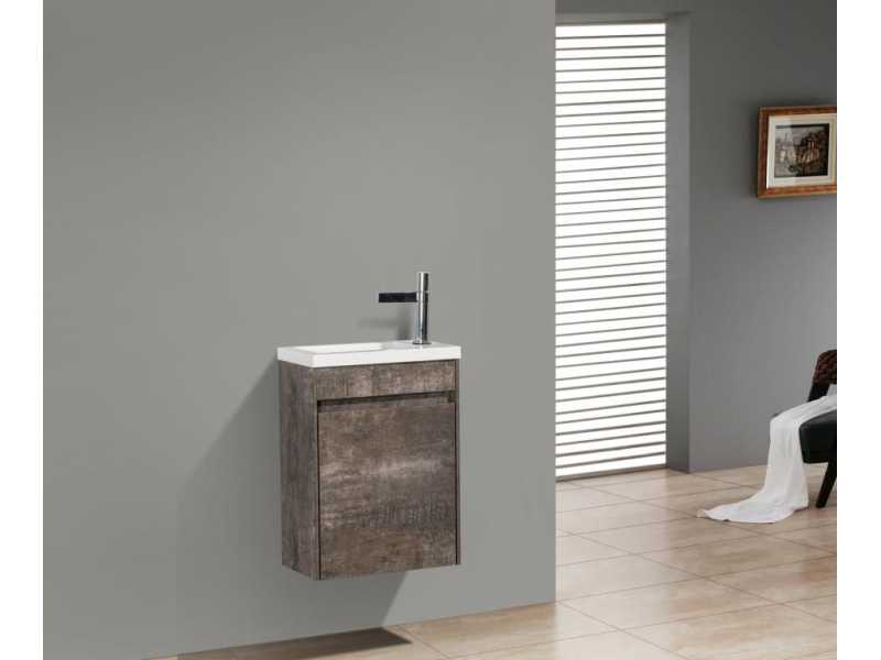 Купить Тумба под раковину BelBagno Pietra Mini PIETRA MINI-400-1A-SO-PT-L/R 40 см, коричневый (Stone)