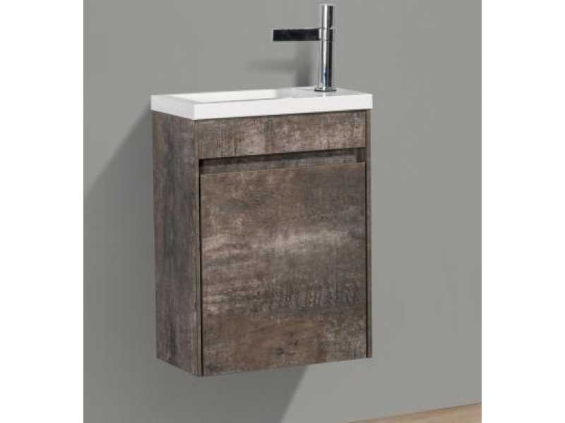 Купить Тумба под раковину BelBagno Pietra Mini PIETRA MINI-400-1A-SO-PT-L/R 40 см, коричневый (Stone)