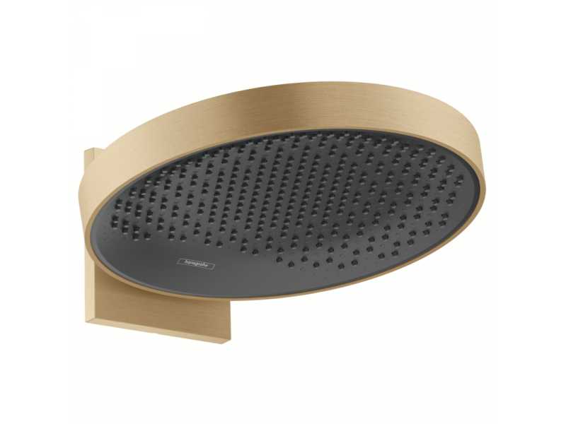 Купить Верхний душ Hansgrohe Rainfinity 26230140, 36 х 36 см, 1 режим струи, с держателем, шлифованная бронза