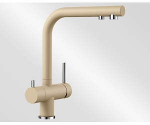 Кухонный смеситель Blanco Fontas II Silgranit 525143 под фильтр питьевой воды, шампань