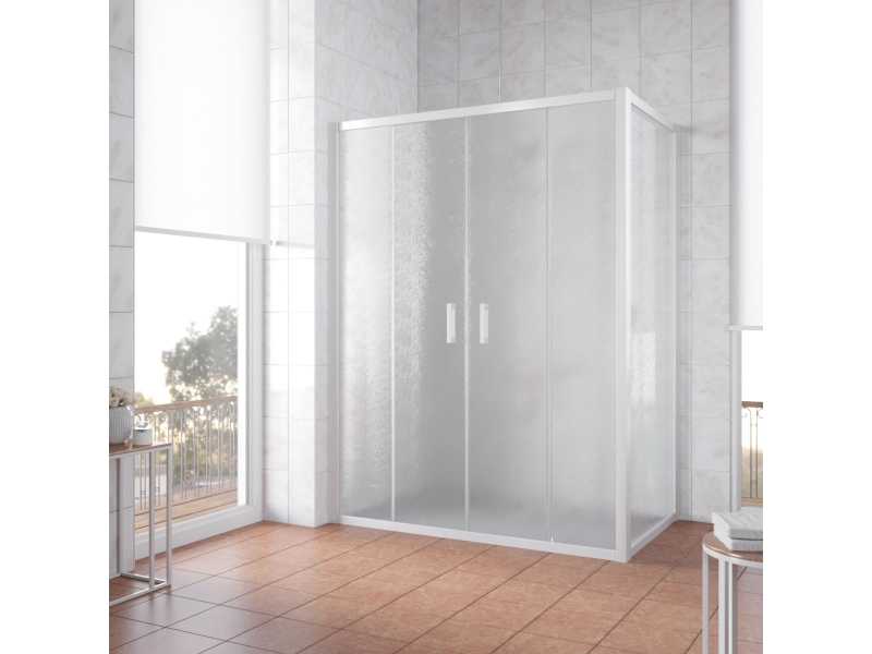 Купить Душевой уголок Vegas Glass Z2P+ZPV, 210 x 90 x 190 см, профиль белый, стекло шиншилла