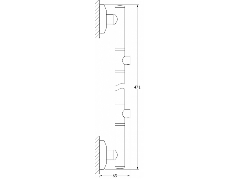Купить Штанга FBS Standard STA 077 двухпозиционная длина 47 см