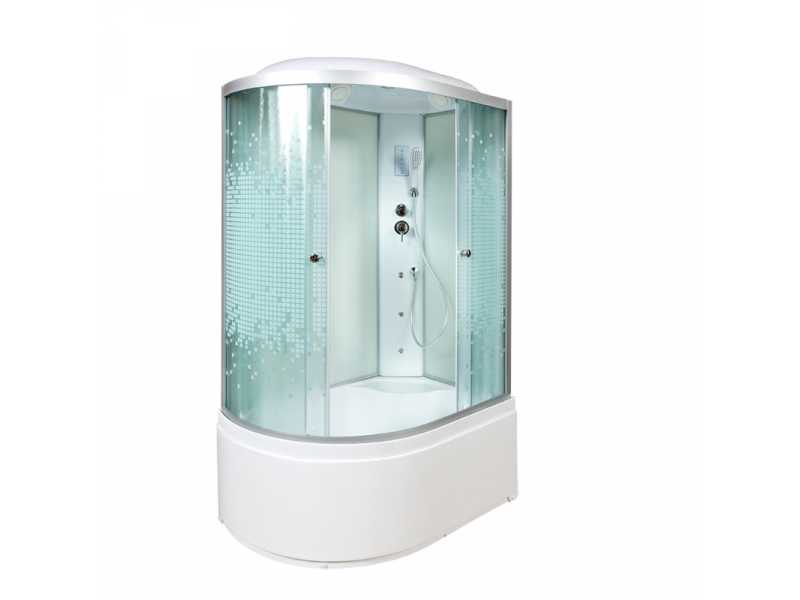 Купить Душевая кабина Deto L 920 L/R, 120 x 80 см, с крышей, с гидромассажем и электрикой