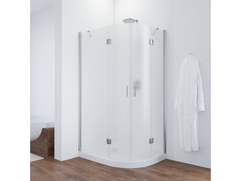 Купить Душевой уголок Vegas Glass AFS-F, 110 x 100 x 190 см, профиль глянцевый хром, стекло сатин