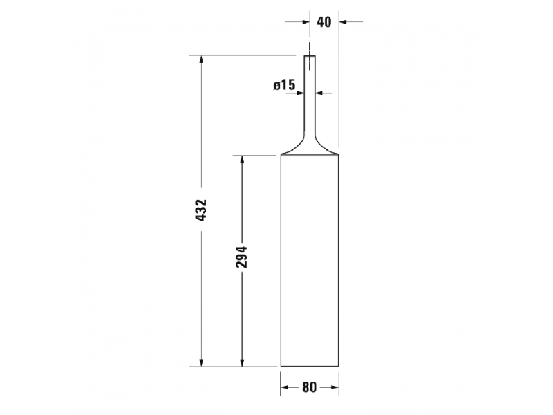 Купить Туалетный ершик Duravit Starck T 0099454600 напольный 43.2 см, черный матовый