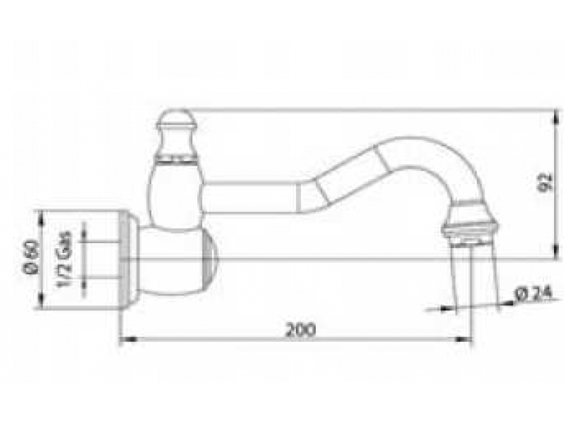 Купить Излив Bandini Antico 648120ZZ06, цирконий