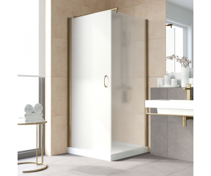 Душевой уголок Vegas Glass EP-Fis Lux, 90 x 90 x 199.5 см, профиль бронза, стекло сатин