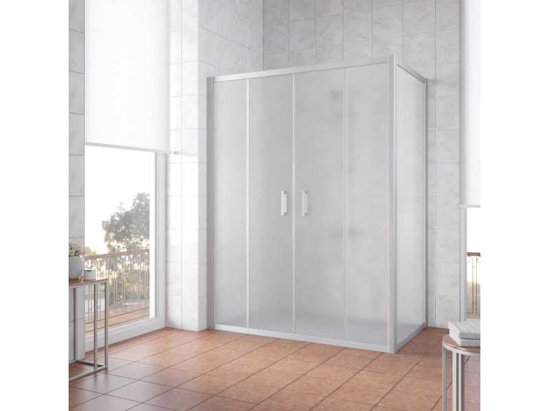 Купить Душевой уголок Vegas Glass Z2P+ZPV, 190 x 90 x 190 см, профиль матовый хром, стекло сатин