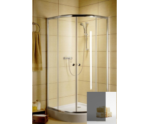 Душевой уголок Radaway Classic A 80 x 80 х 185 см, стекло графит, профиль хром, 30010-01-05