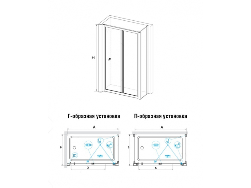 Купить Душевой уголок RGW CL-41, 040941758-11, 75 x 80 х 185 см, дверь складная, стекло прозрачное, хром