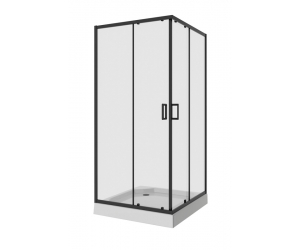 Душевой уголок Niagara Nova 100 х 100 см, профиль черный, стекло прозрачное, NG-6809-08 BLACK