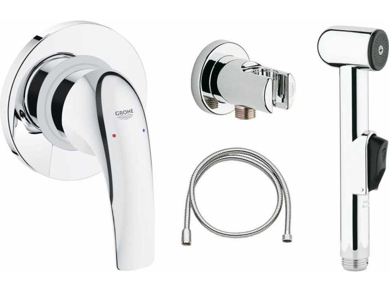 Купить Гигиенический душ GROHE BauCurve, со смесителем, хром, 123072