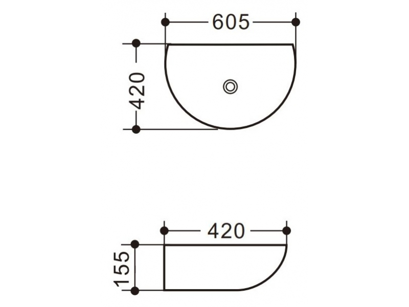 Купить Раковина Art&Max 60 см накладная, белый, AM5405-W