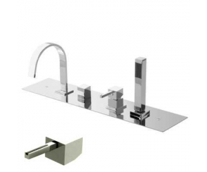 Смеситель Bandini Ice Cube 2 7661400005LT для ванны/душа, хром/ручка тик