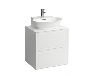Тумба под раковину Laufen New Classic 57.5 х 45.5 х 60 см, 4.0600.4.085.631.1, подвесная, вырез посередине, белый глянцевый