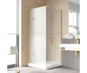 Душевой уголок Vegas Glass AFP-Fis Lux, 120 x 90 x 199.5 см, профиль золото, стекло флёр-де-лис
