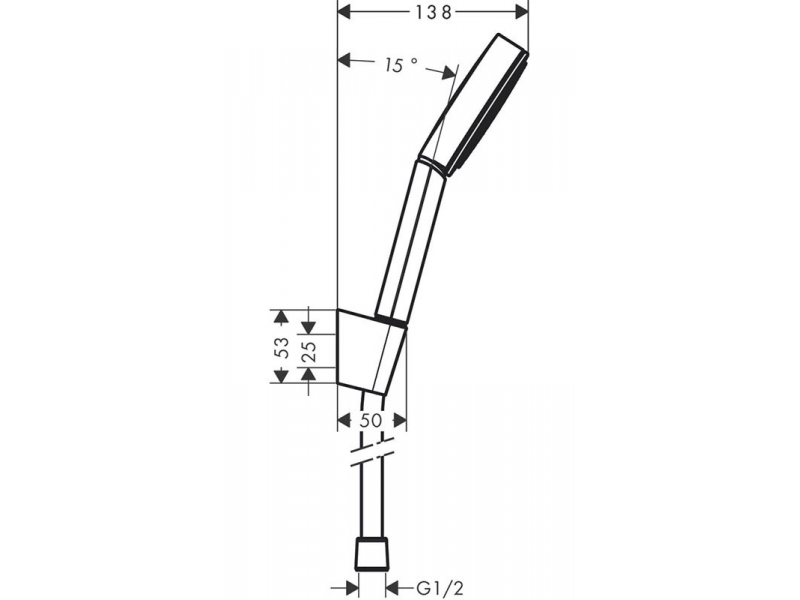 Купить Душевой набор Hansgrohe Pulsify, 1 режим струи, черный матовый, 24301670