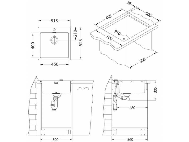 Купить Мойка кухонная Alveus Pure Monarch 30 1106868, антрацит