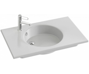 Раковина-столешница Jacob Delafon Odeon Rive Gauche EXAW112-Z-00, 80 см, с полированной нижней поверхностью (для установки на мебель)