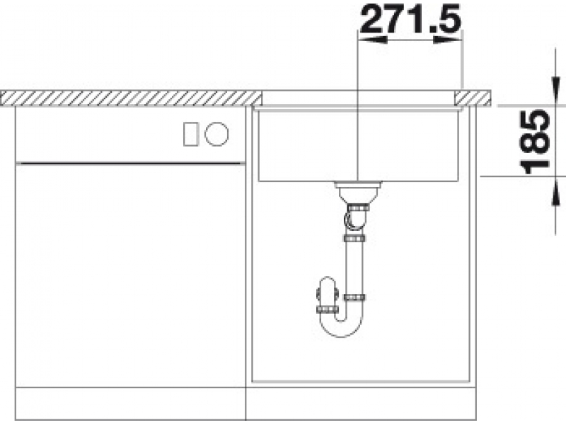 Купить Мойка Blanco Subline 500-U 523739, базальт