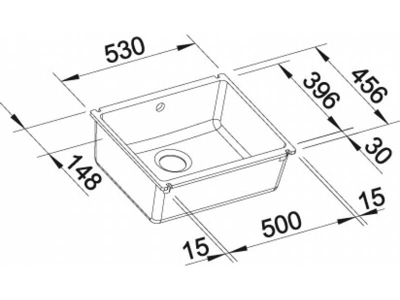 Купить Мойка Blanco Subline 500-U 523739, базальт