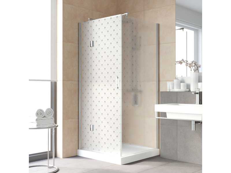 Купить Душевой уголок Vegas Glass AFP-Fis Lux, 120 x 120 x 199.5 см, профиль глянцевый хром, стекло флёр-де-лис