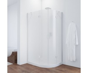 Душевой уголок Vegas Glass AFS-F, 120 x 100 x 190 см, профиль белый, стекло сатин