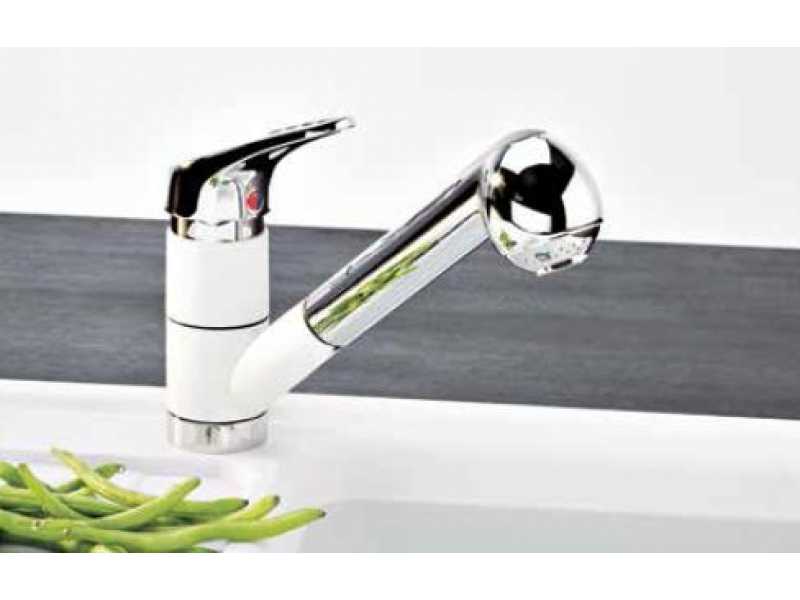 Купить Смеситель Franke CASCADA 470-1, для кухни, с выдвижным изливом, гранит/хром