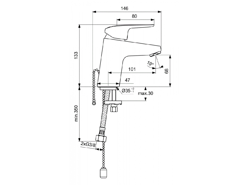Купить Смеситель Ideal Standard Ceraflex для раковины, хром, B1709AA