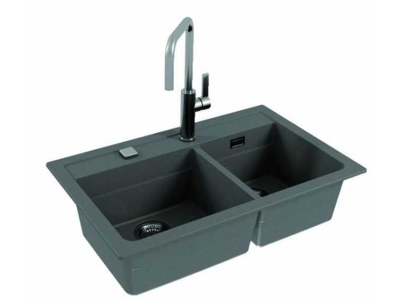 Купить Мойка кухонная Alveus Granital Atrox 50 1132001 790х500 мм, бетон