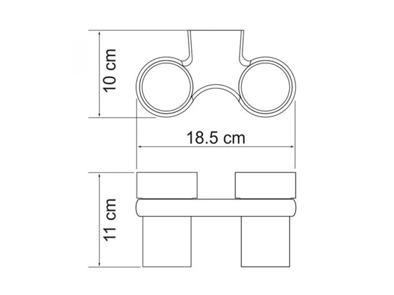 Купить Стакан с держателем WasserKRAFT 6828D, двойной
