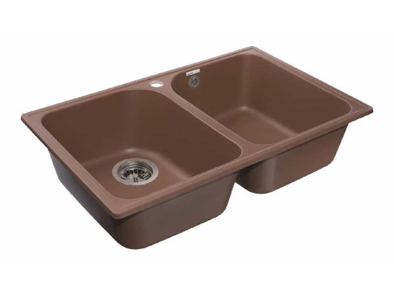 Купить Кухонная мойка GranFest Quarz Z 15, 73.7 x 47.8 см, терракот