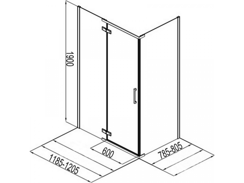 Купить Душевой уголок Aquanet Logic RC1200 AE32-S-120x80U-CT, 120 x 80 х 190 см, стекла прозрачные, профиль хром (243627)