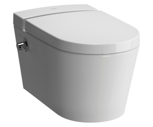 Подвесной унитаз Vitra Nest 5173B003-1084 с функцией биде, со встроенным запорным клапаном (слева)