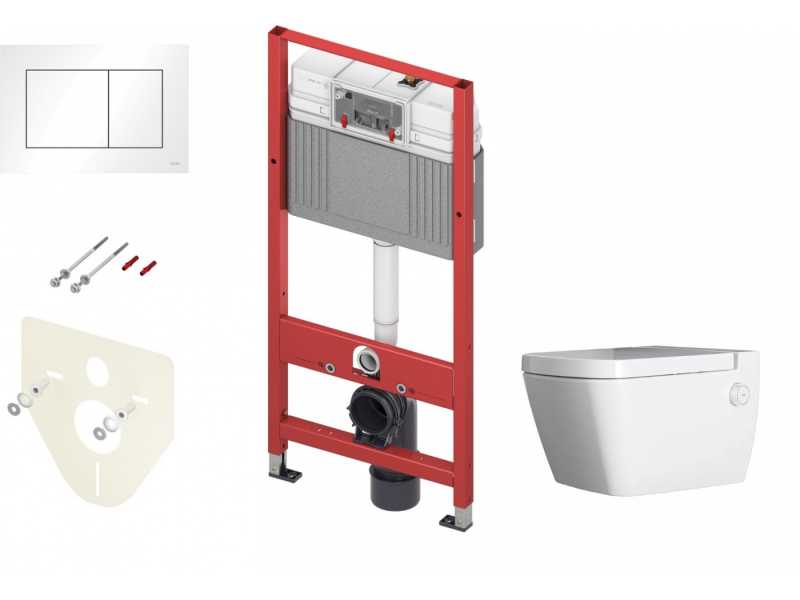 Купить Инсталляция TECE Base 9400413.WC2 с безободковым унитазом TECEone с кнопкой смыва TECEnow, белый