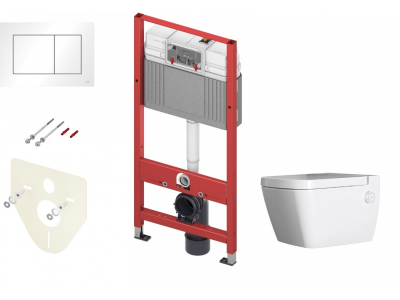 Инсталляция TECE Base 9400413.WC2 с безободковым унитазом TECEone с кнопкой смыва TECEnow, белый