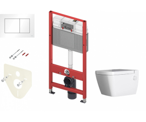 Инсталляция TECE Base 9400413.WC2 с безободковым унитазом TECEone с кнопкой смыва TECEnow, белый